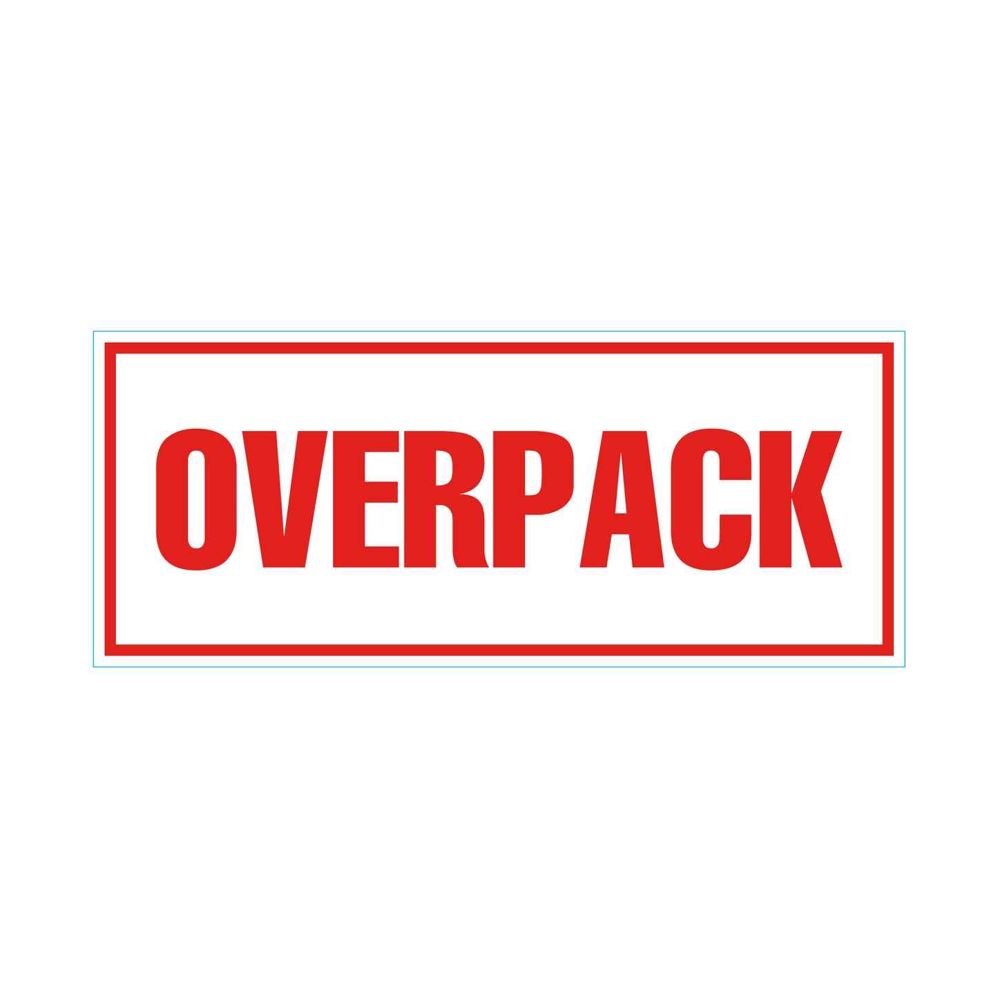 overpack label sticker