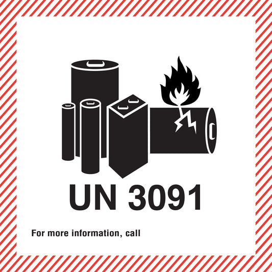 Battery caution label