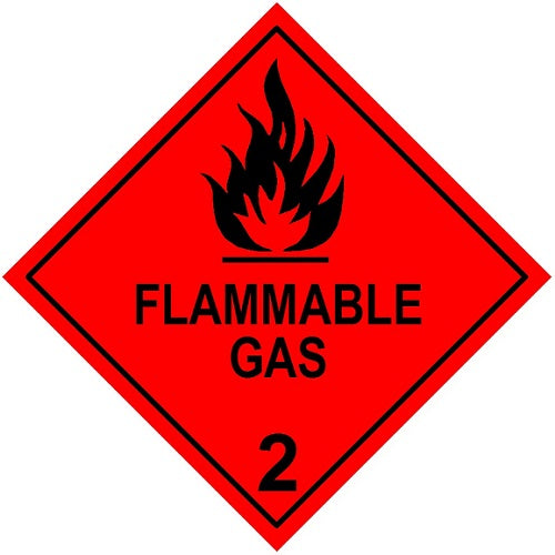 flammable gas sticker