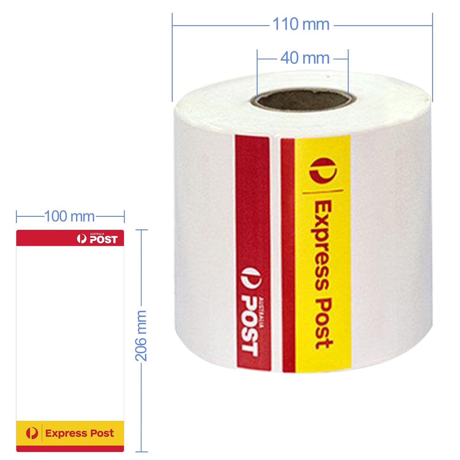 Australia Post EXPRESS label – PDQ Label Printing Company