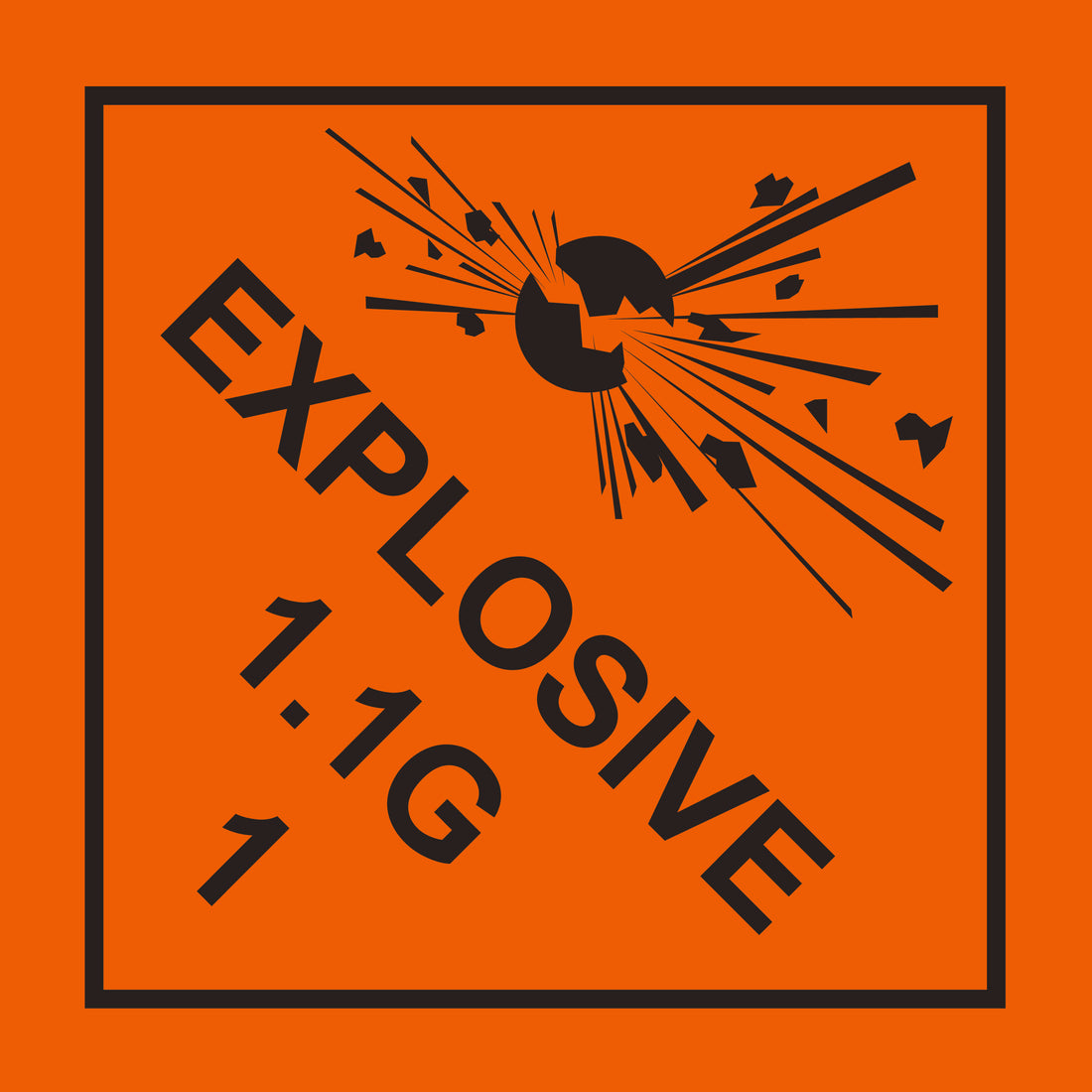 Explosive 1.1G 100mm, paper perm