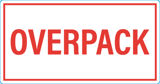 Overpack Label, 50mm x 95mm