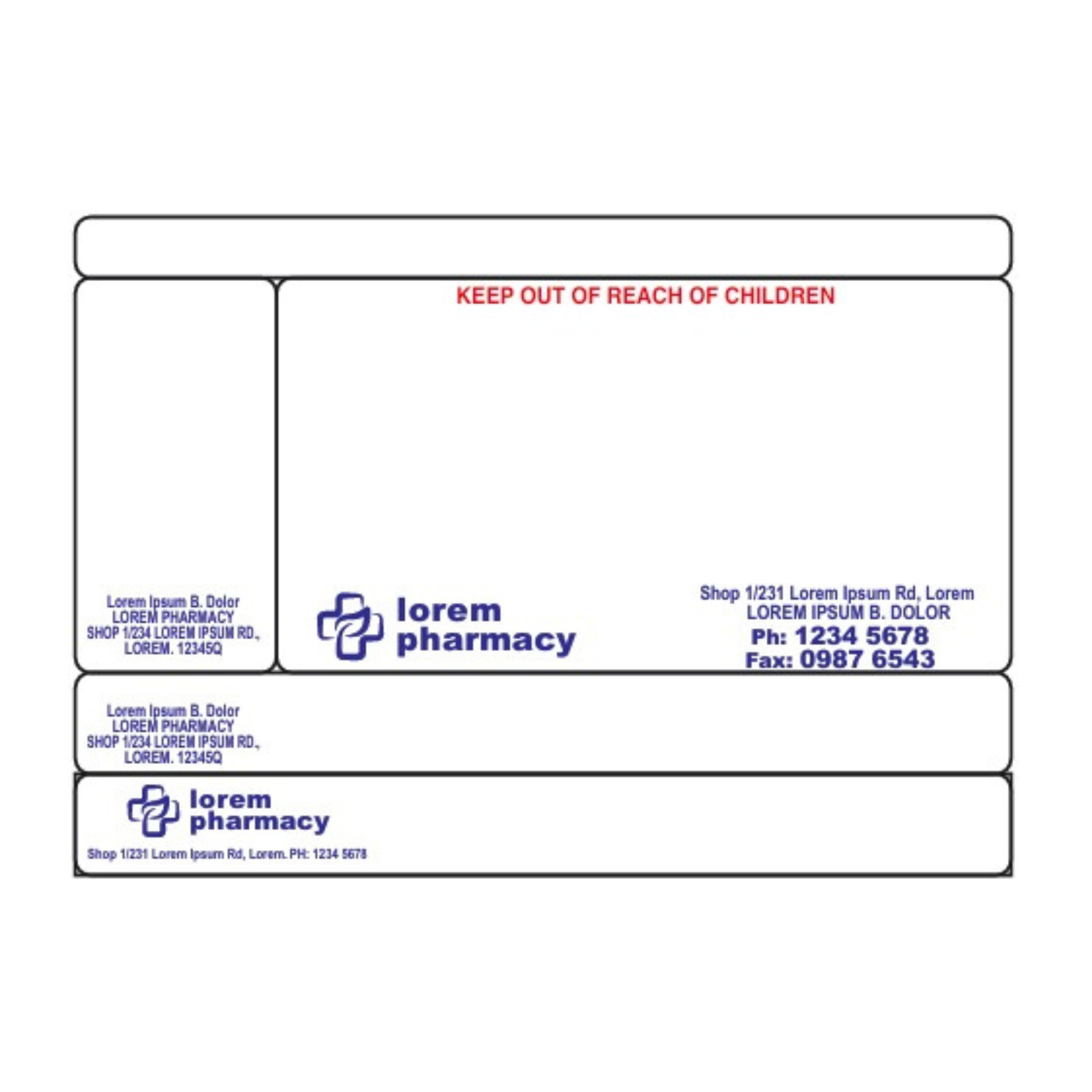 AMFAC Pharmacy Dispense Labels