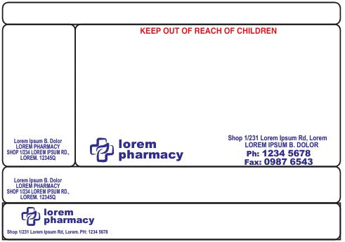 AMFAC Pharmacy Dispense Labels