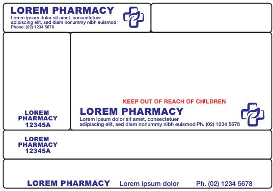 Aquarius Pharmacy Dispense Labels