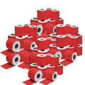 Red Direct Thermal Labels 100x150mm 350/Roll Permanent Adhesive