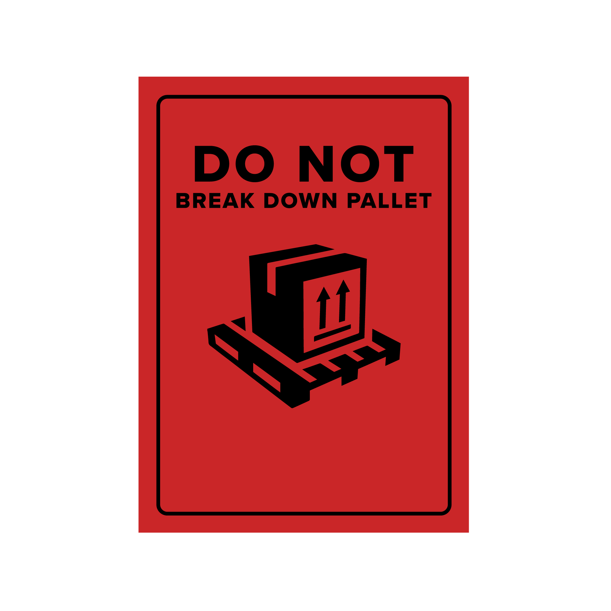 Do not break down pallet, 500 labels per roll – PDQ Label Printing Company