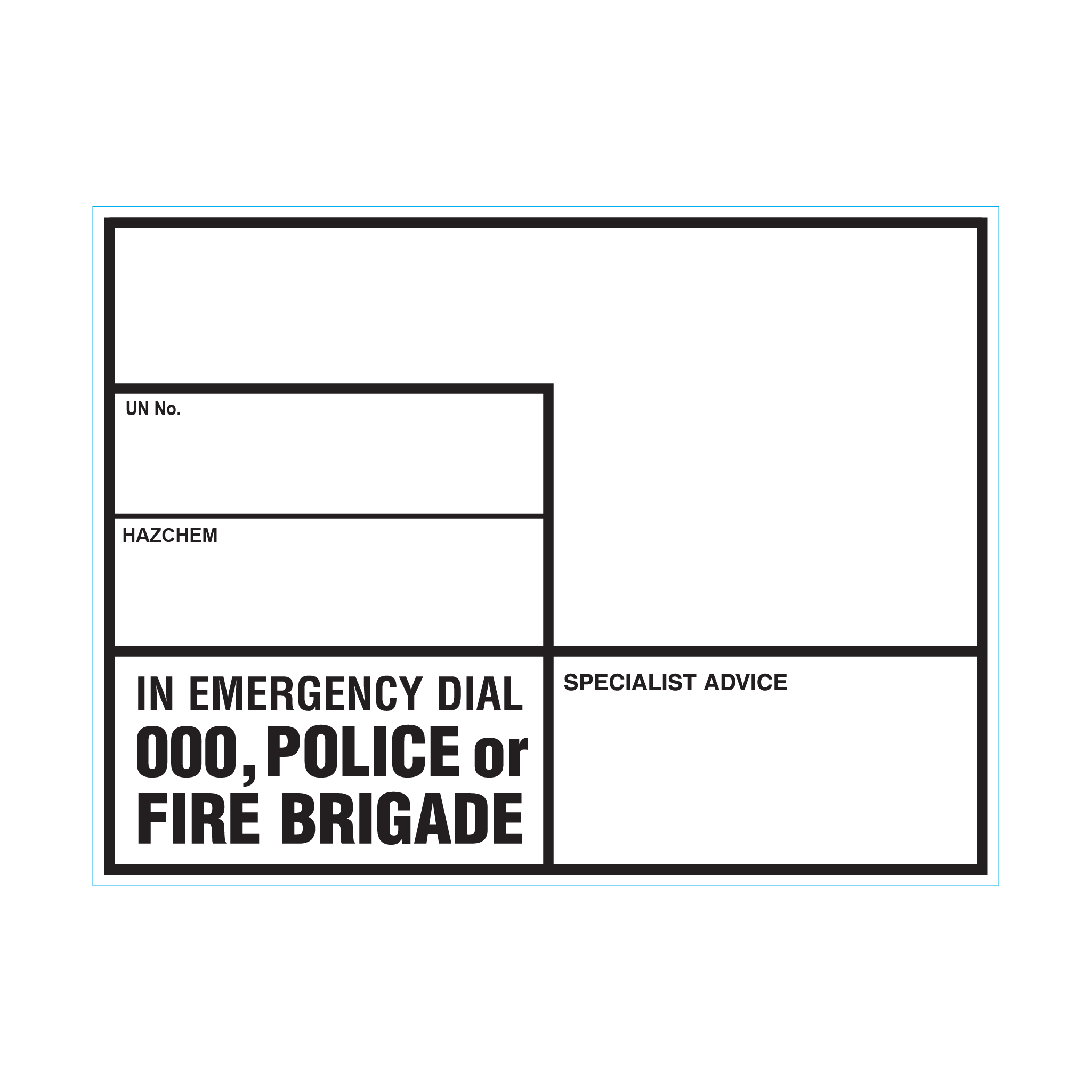 Informatic Panel Emergency Information Panel EIP 300mm x 400mm, 50 labels per roll $3 p ...