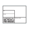 Emergency Information Panel EIP 300mm x 400mm, 50 labels per roll $3 per label
