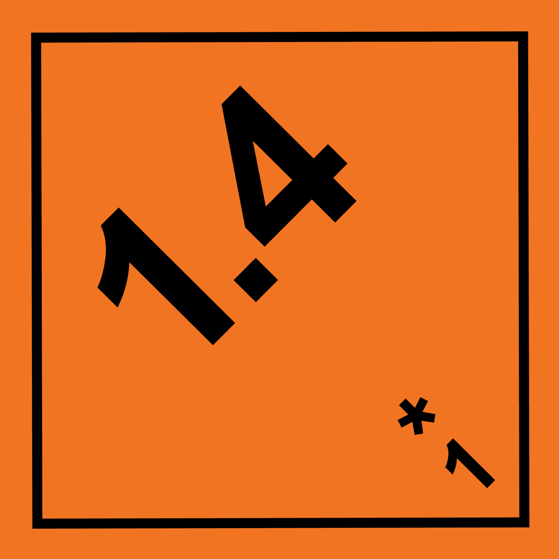 1.4 Explosives Label