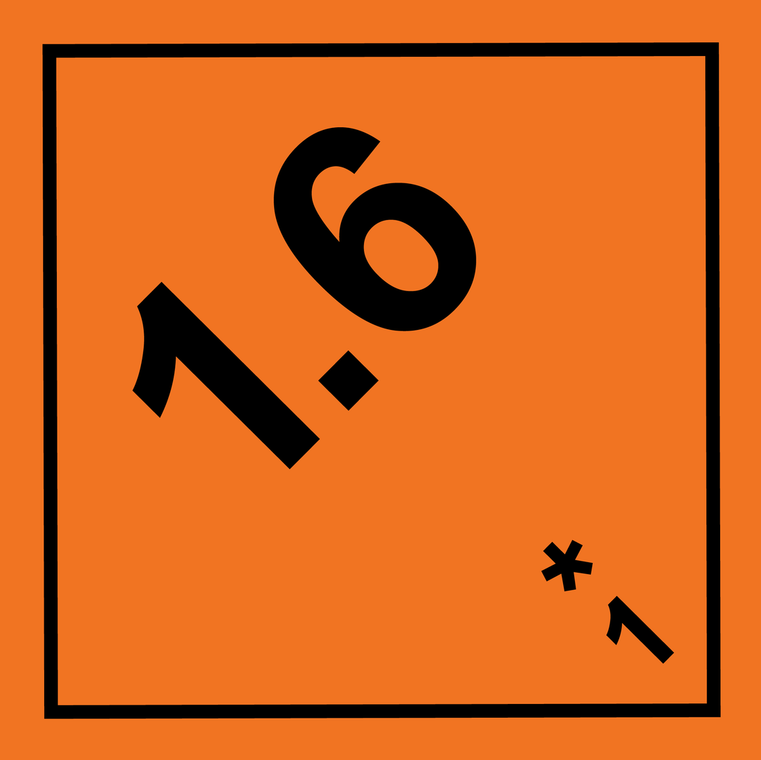 1.6 Explosives Label