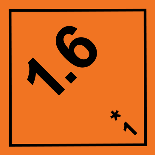 1.6 Explosives Label