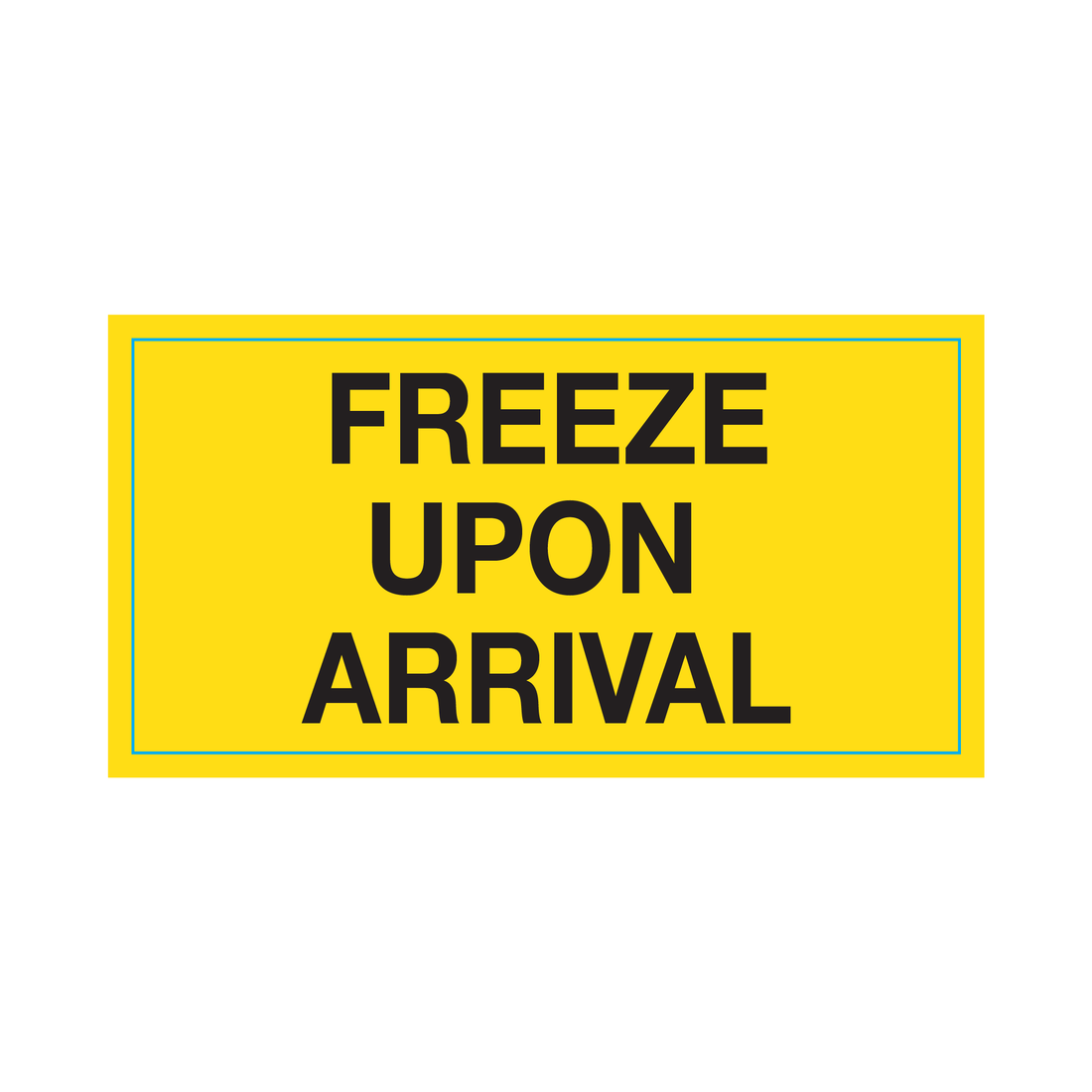 FREEZE UPON ARRIVAL Labels, 500 labels per roll