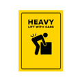 Heavy lift with care, 500 labels per roll