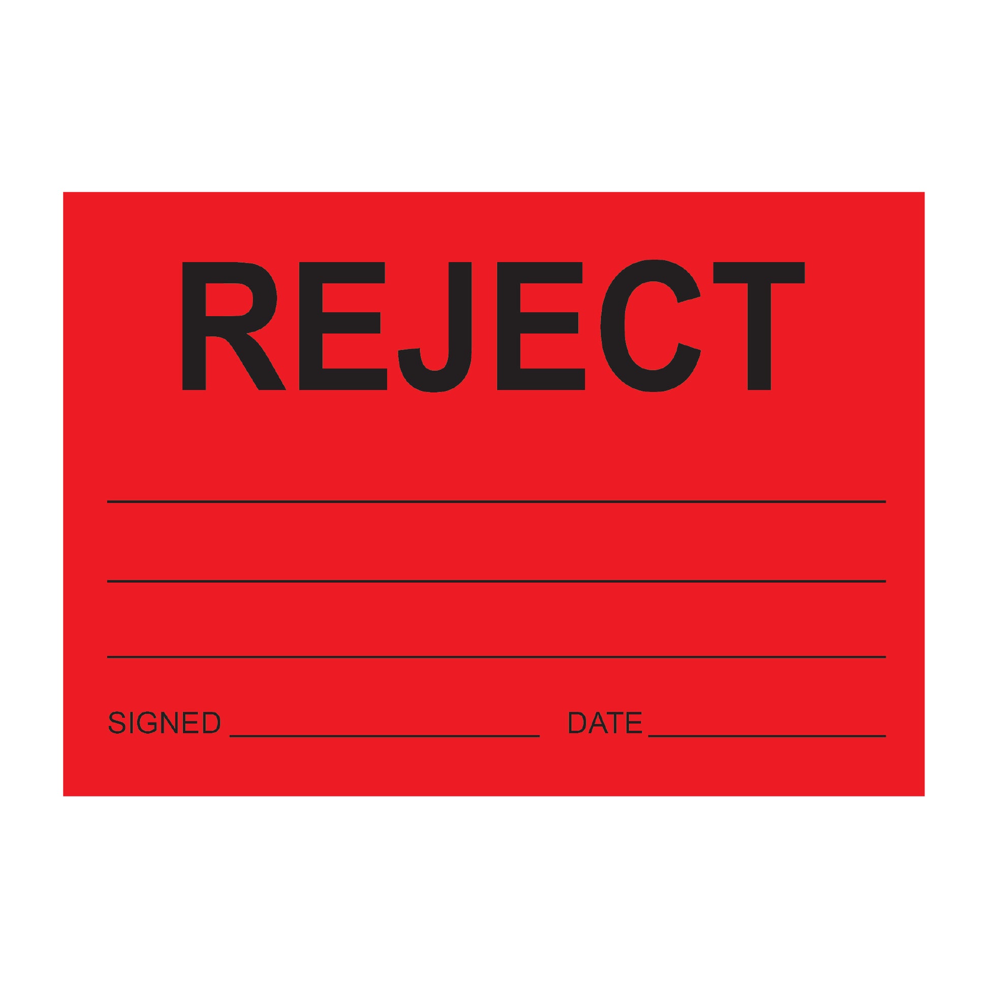 Reject Sticker