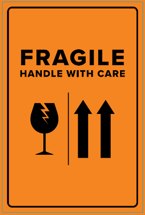 Fragile handle with care (Clear font)