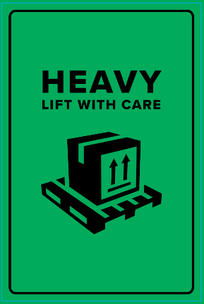 Heavy lift with care (pallet painting)