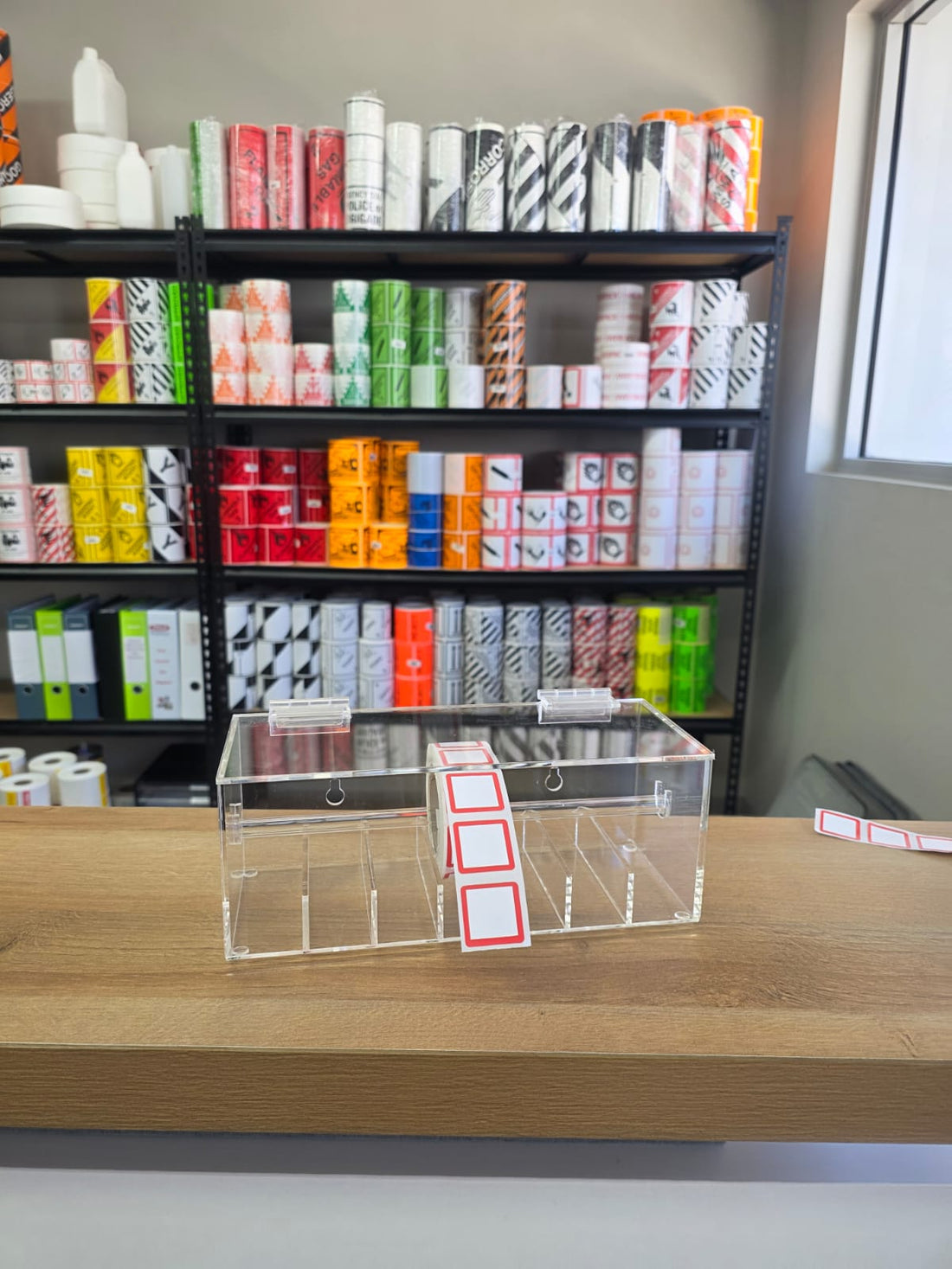 Acrylic Label Dispenser