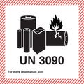 Battery Caution Label UN 3090 (110mm x 120mm)