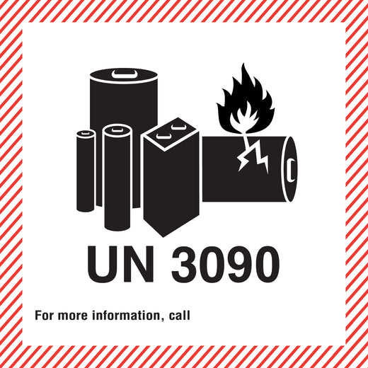 Battery Caution Label UN 3090 (110mm x 120mm)