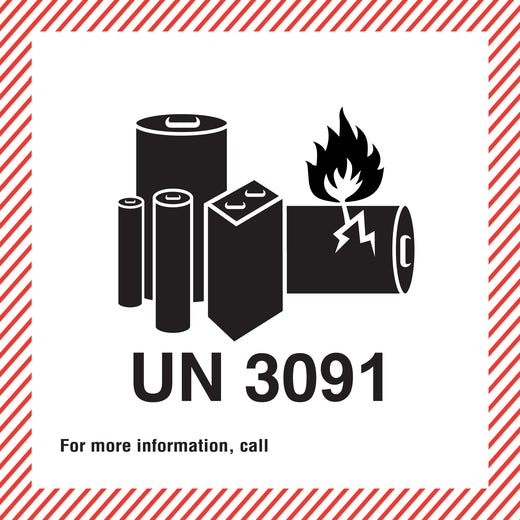 Battery Caution Label UN 3091 (110mm x 120mm)