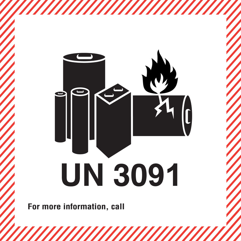 Battery caution label