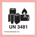 Battery Caution Label UN 3481 (110mm x 120mm)