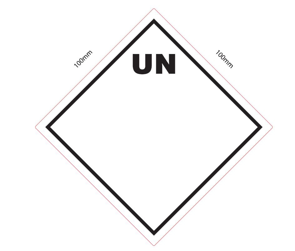 UN Label, 100mm perm paper, 500 per roll