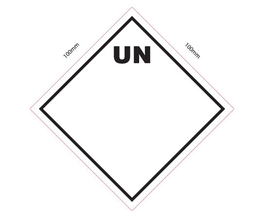 UN Label, 100mm perm paper, 500 per roll