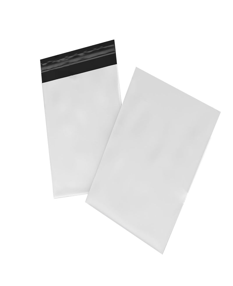 190mm x 260mm Courier Bags [Poly Mailers] [Mailing Satchels] - White - Self sealing