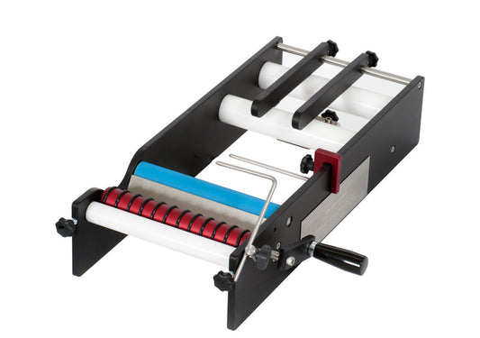 manual bottle label applicator
