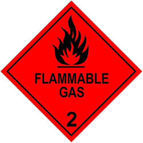 Flammable Gas 2 50mm perm paper