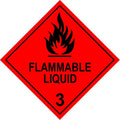 Flammable Liquid 3 25mm perm paper