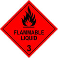 Flammable Liquid 3 100mm (Model No 3) perm paper 500/Roll