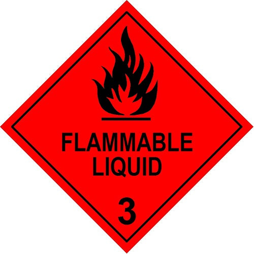 Flammable Liquid 3 100mm (Model No 3) perm paper