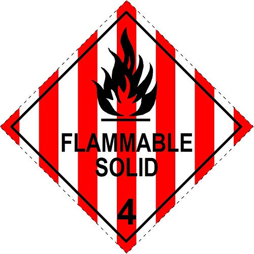 Flash Flammable Paper Flammable Solid 4 50mm perm paper | PDQ Labels Australia – PDQ Label ...