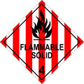 Flammable Solid 4 (Model No 4.1) 100mm perm paper