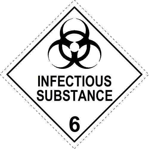 Infectious Substance 6 (Model No 6.2) 100mm paper perm