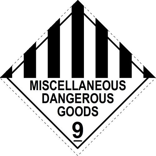 Misc Dangerous Goods 9 (With Text) 25mm perm paper