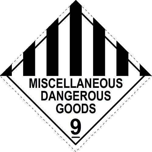 Miscellaneous Dangerous Goods 9 (With text) 100mm perm paper